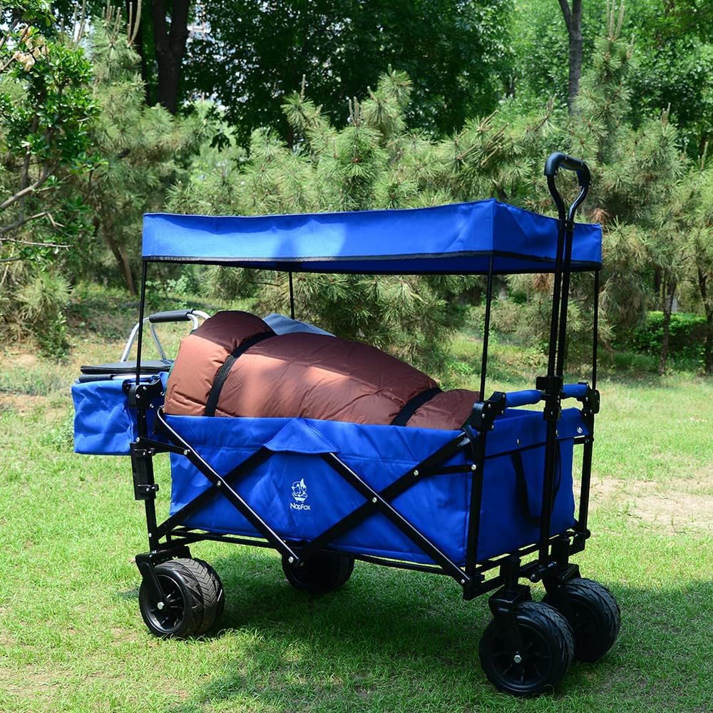 Bicicleta plegable resistente con parte superior extraíble, ruedas grandes de 4 pulgadas, frenos, mango ajustable, bolsa refrigeradora para jardín y playa al aire libre