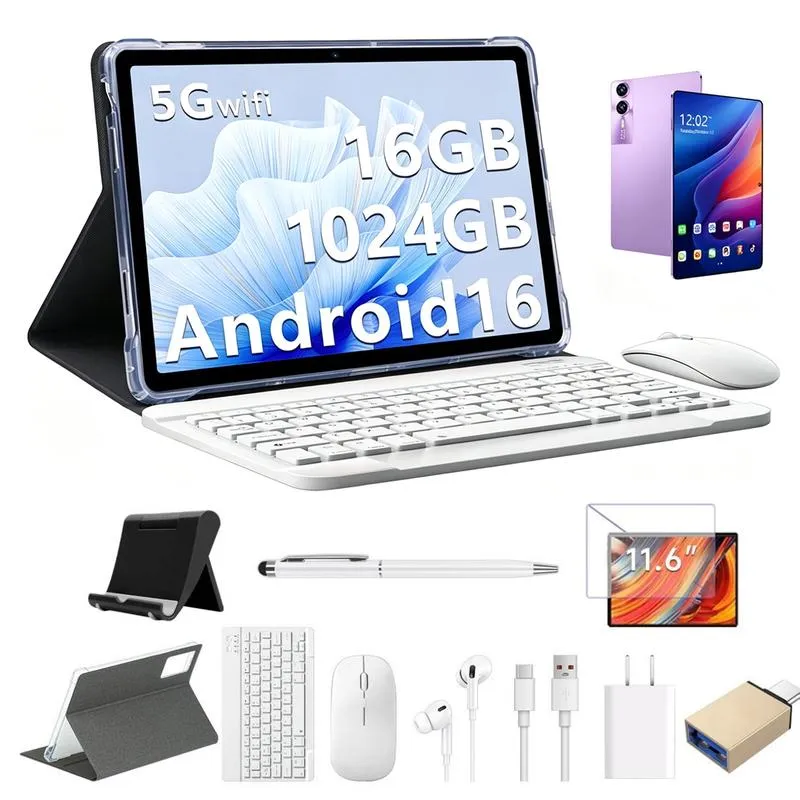 Galaxy Tableta S12 Nuevo Galaxy Modelo 2026 de 11.6 Pulgadas [16 GB + 1 TB] | Pantalla OLED Color Real 120 Hz, Tecnología Similar a PCI | Ultra Delgada | Alta Definición | Ideal para Oficina y Entretenimiento | Wi-Fi y Bluetooth con Cámara