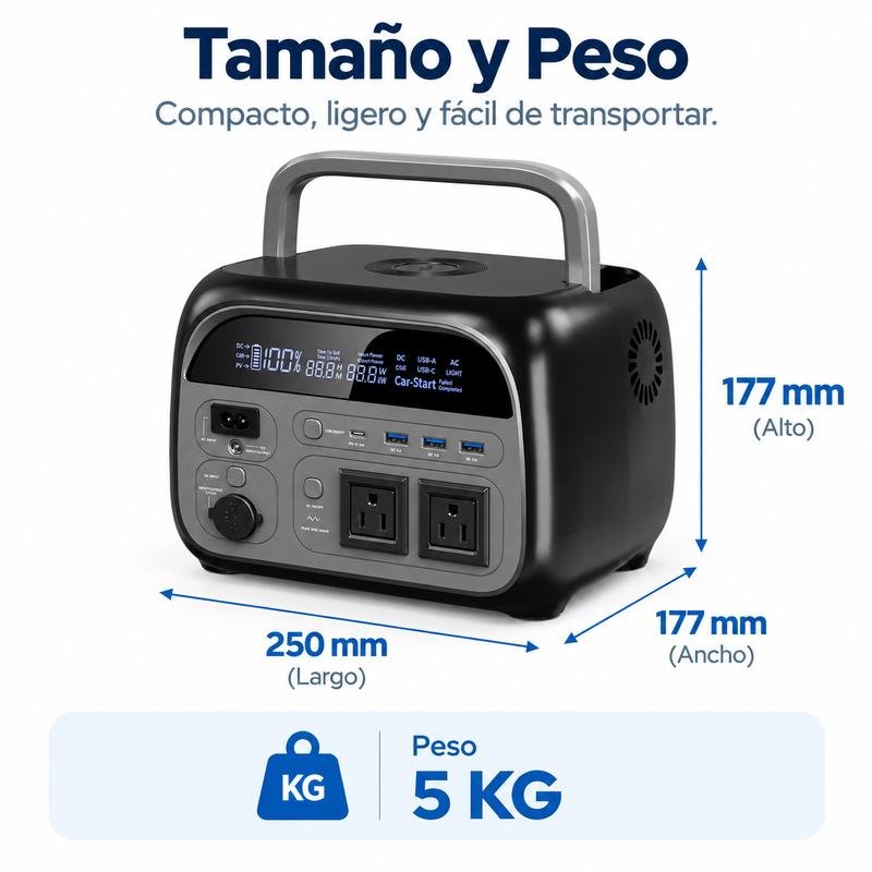 CTOLITY AP400 Generador Solar Portátil 346Wh 500W Batería LiFePO4 150W Carga Rápida Inalámbrica 4000+ Ciclos UPS Instantáneo para Cortes de Luz Emergencias Respaldo de Energía Camping Viajes Hogar Exterior Generador Eléctrico Portátil Batería de Respaldo