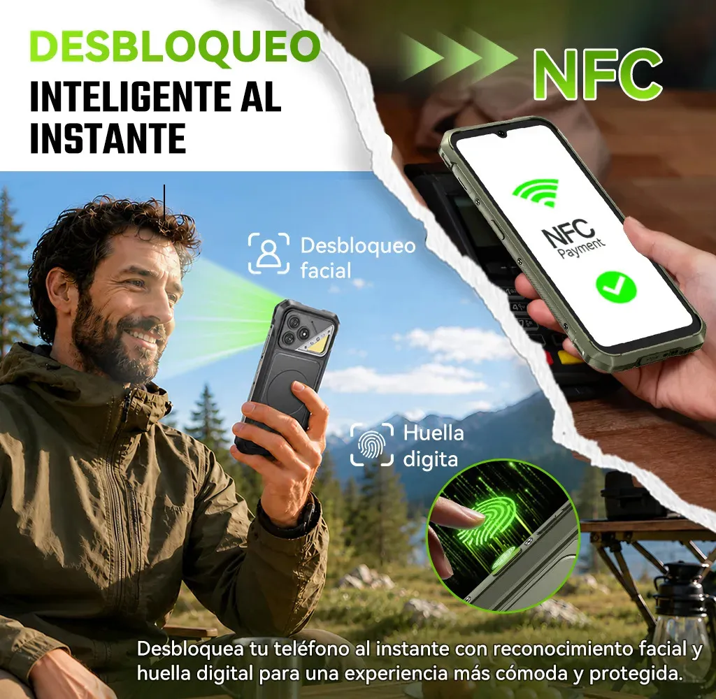 Cubot Kingkong Dura Robusto Dual Sim 256 Gb Negro 12 Gb Ram (ampliable Hasta 32 Gb) 2 Baterías Extraíbles de 5000 mAh + Cargador de Baterías Android 16