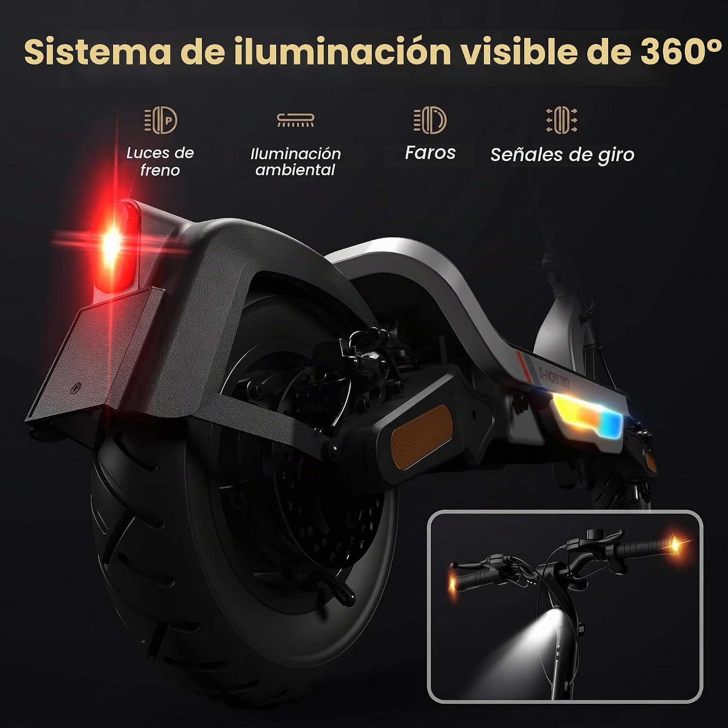 isinwheel S NOVA PRO Electric Scooter for Adults, 38 Miles Long Range, 28 Mph Top Speed, 1000W Motor, 264lbs Load, Foldable Commuting E-Scooter with 10" Pneumatic Tires, Dual Suspension, Dual Disc