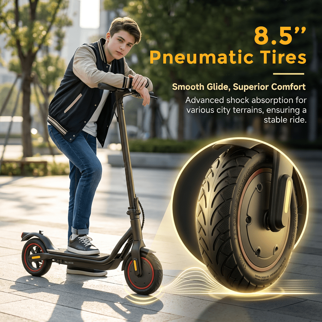 Patinete eléctrico para adultos, autonomía de 30 km, velocidad máxima de 34 km/h, patinete eléctrico urbano con control de crucero, sistema de frenado dual, patinete eléctrico de 500 W para adultos y adolescentes.
