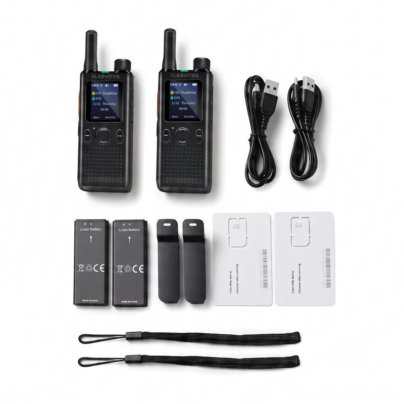 (FABRICADO POR BAOFENG)AT1 Walkie Talkie PoC 4G con app móvil gratuita de por vida. Comunicación privada de larga distancia, control en segundo plano, historial de chat encriptado y alcance de más de 5000 millas. Ideal para trabajo, seguridad, logística, 