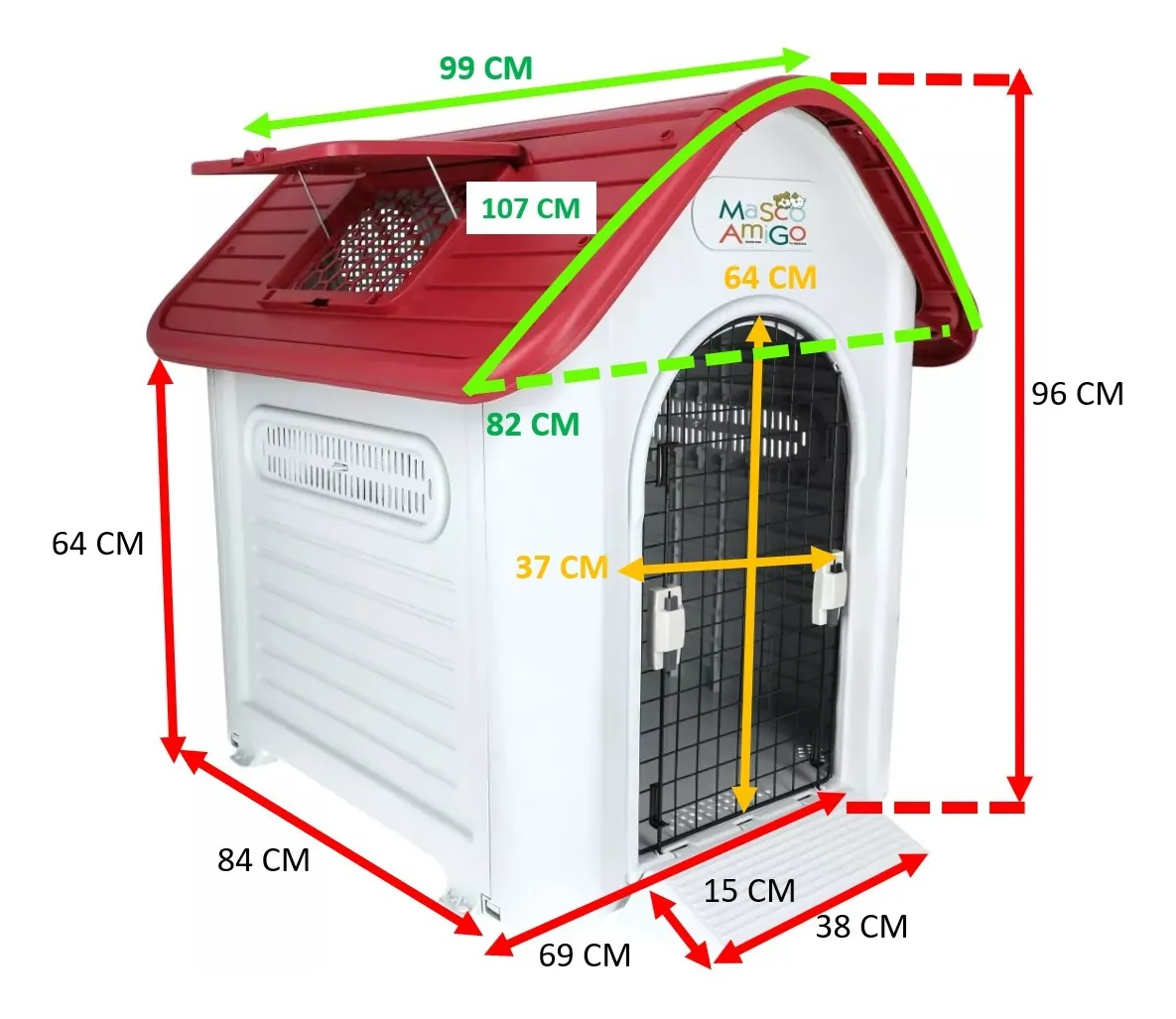 Casa Para Perro Razas Grandes Con Puerta Térmica Mascoamigo