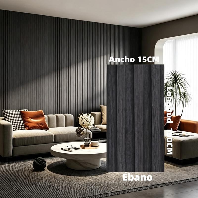20 pz Lambrin 3D, Material PVC y Grano de Madera, 1mx17cm, Facil Instalacion, Panel Decorativo Para Pared, Grano de Madera, Lambrin Decorativo, Mejoras del Hogar, Decoracion Habitacion, Sala de Estar, Cocina