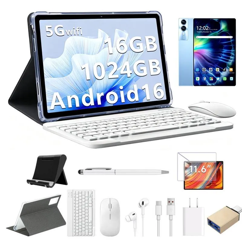 Galaxy Tableta S12 Nuevo Galaxy Modelo 2026 de 11.6 Pulgadas [16 GB + 1 TB] | Pantalla OLED Color Real 120 Hz, Tecnología Similar a PCI | Ultra Delgada | Alta Definición | Ideal para Oficina y Entretenimiento | Wi-Fi y Bluetooth con Cámara