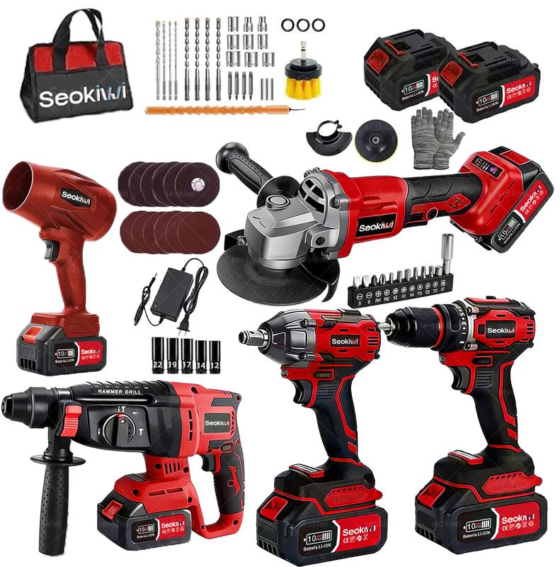 Kit de herramientas eléctricas- Taladro atornillador y llave de impacto , hogar y reparaciones, incluye estuche,almacen local