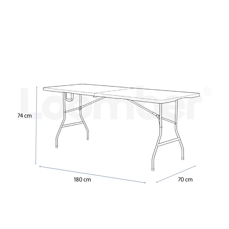 Paquete de 4 Mesas Plegables Blancas 180 cm para Eventos y Fiestas Cómodas y Prácticas