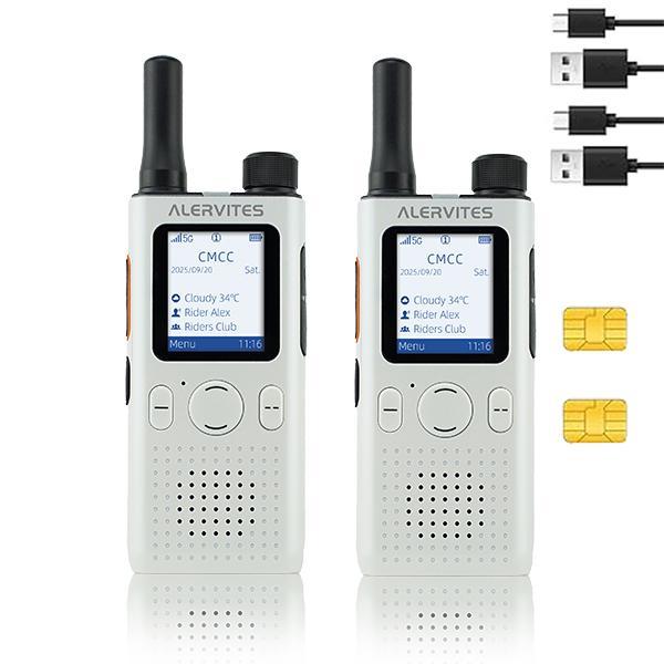 (FABRICADO POR BAOFENG)AT1 Walkie Talkie PoC 4G con app móvil gratuita de por vida. Comunicación privada de larga distancia, control en segundo plano, historial de chat encriptado y alcance de más de 5000 millas. Ideal para trabajo, seguridad, logística, 