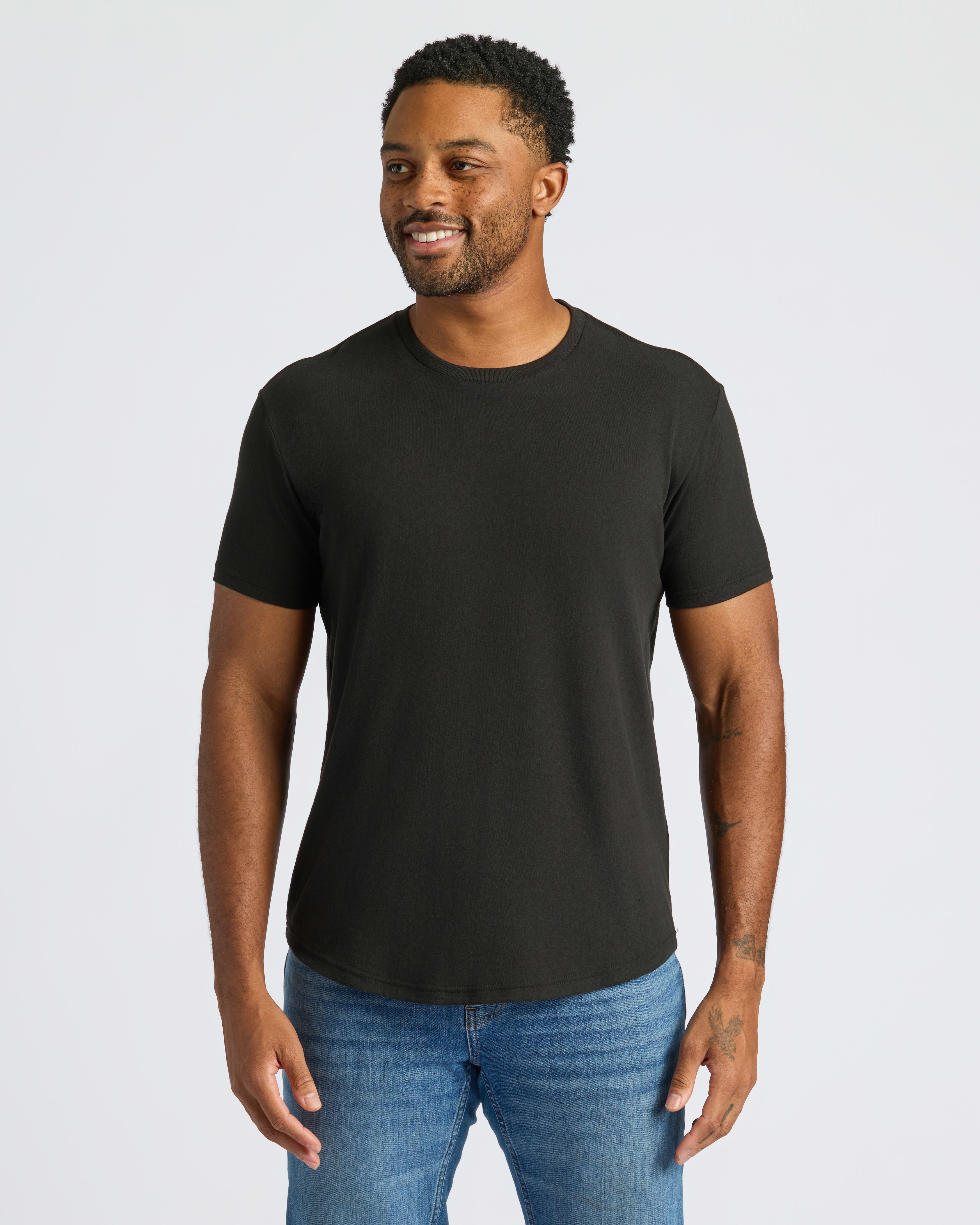 Classic Curved Hem Crew Neck 3-Pack
