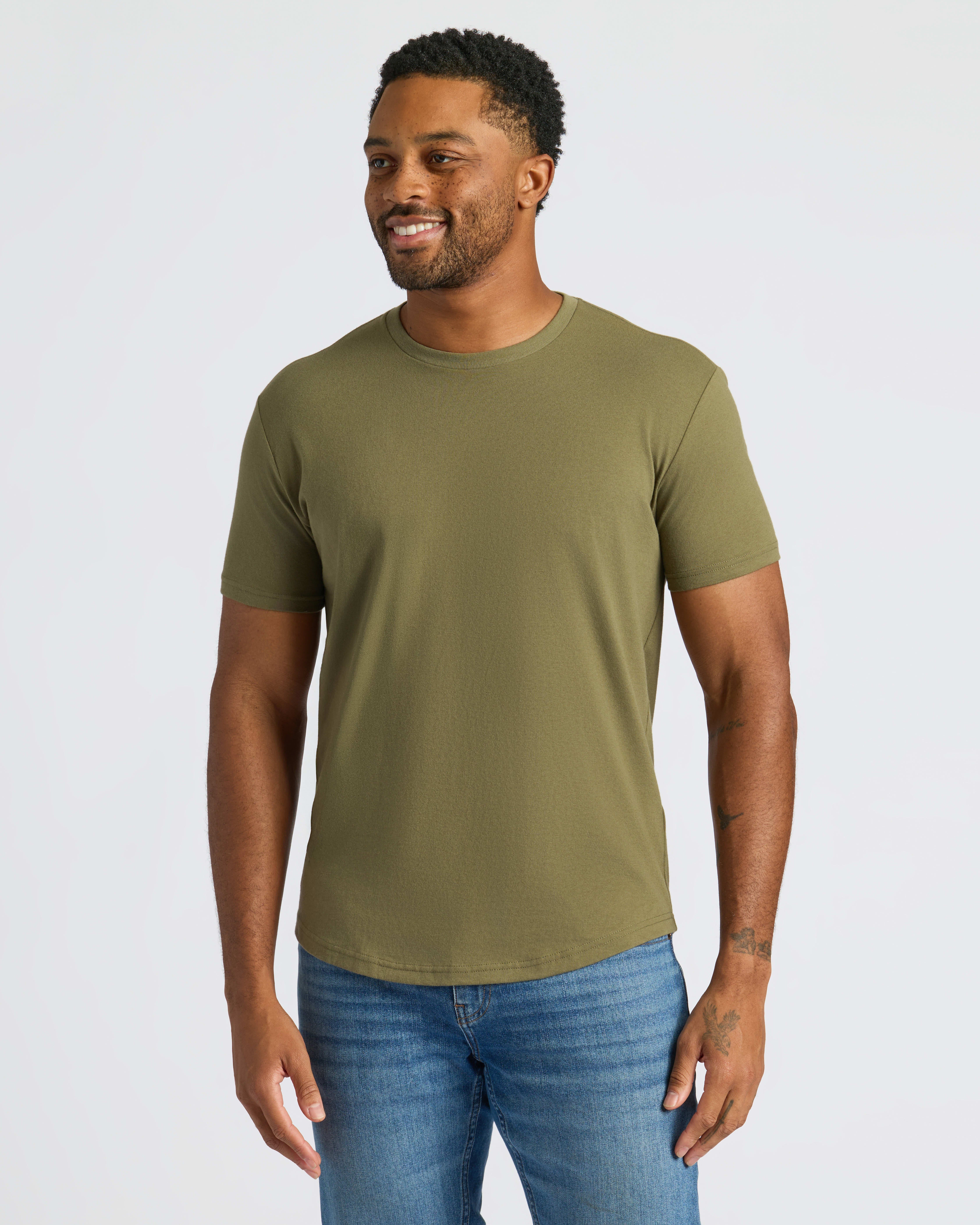 Classic Curved Hem Crew Neck 3-Pack