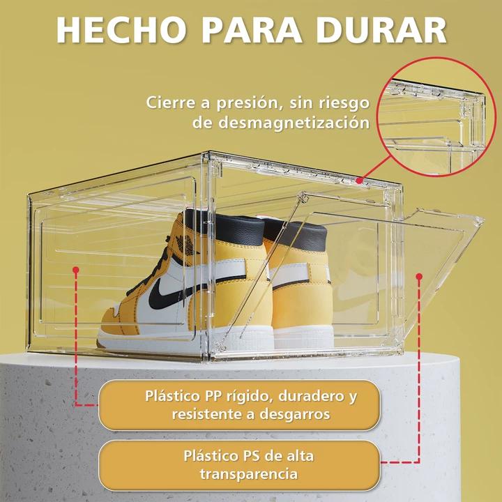 15 o 20 Cajas para Zapatos con Apertura Frontal, Organizador Modular Apilable para Tenis y Calzado, Contenedores Transparentes o Negro Ahumado para Clóset, Recámara y Hogar