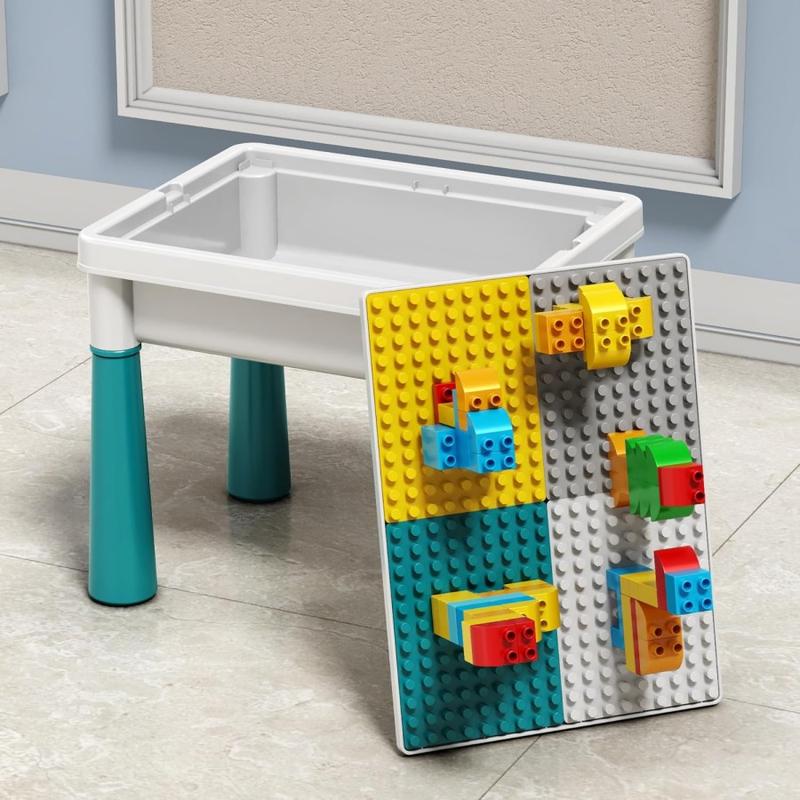 Esta mesa de bloques de construcción multifuncional y de gran tamaño es ideal para niños de 3 a 6 años e incluye 358 bloques y una silla infantil. Ayuda a desarrollar la imaginación, la coordinación y la capacidad de atención de los niños.