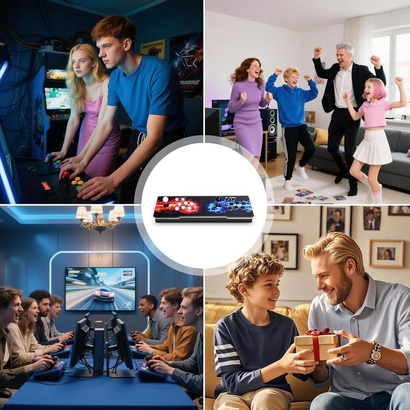 Pandora Box Home Arcade Retro Tablero 3D 4K con 50,500+ Juegos y 45 Emuladores Clásicos Doble Palanca Soporte hasta 4 Jugadores Imagen HD Efecto 3D Inmersivo para Toda la Familia