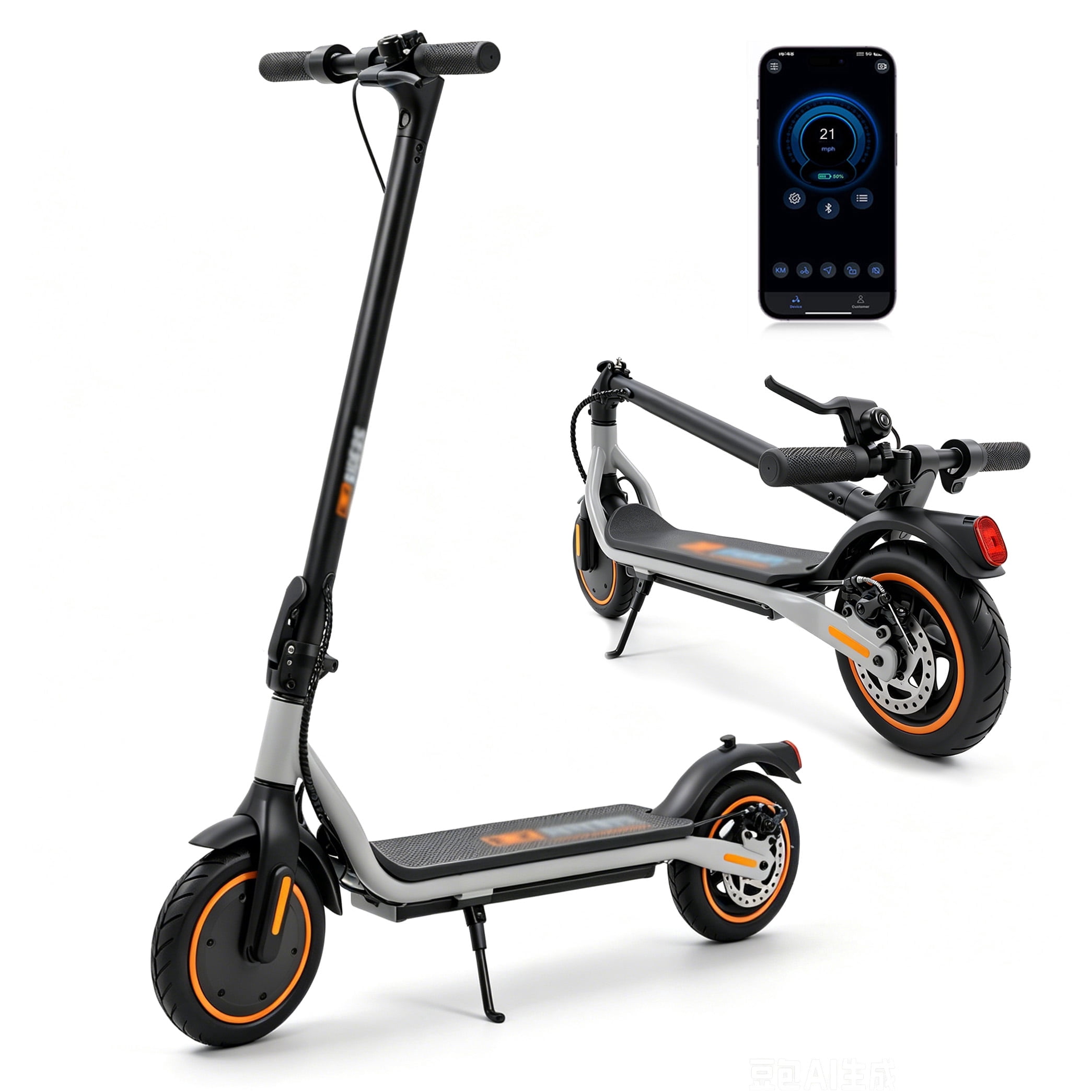 Patinete eléctrico para adultos, autonomía de 30 km, velocidad máxima de 34 km/h, patinete eléctrico urbano con control de crucero, sistema de frenado dual, patinete eléctrico de 500 W para adultos y adolescentes.