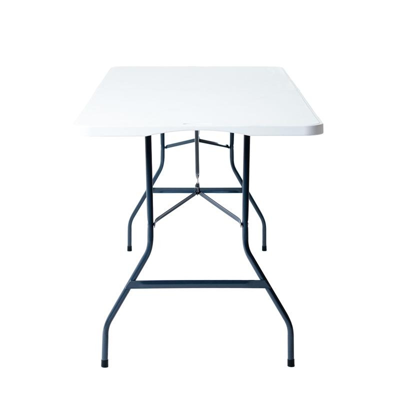 Set 2 Mesas Plegables Blancas 180 cm Portátiles
