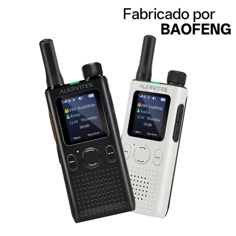 (FABRICADO POR BAOFENG)AT1 Walkie Talkie PoC 4G con app móvil gratuita de por vida. Comunicación privada de larga distancia, control en segundo plano, historial de chat encriptado y alcance de más de 5000 millas. Ideal para trabajo, seguridad, logística, 