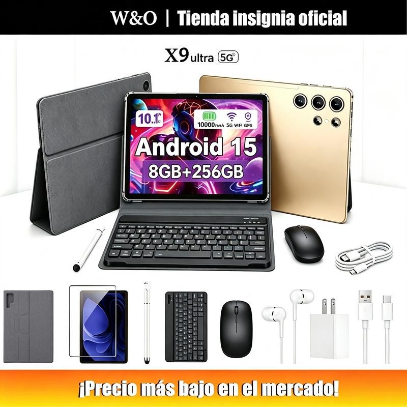 【Regalos Navideños】X9 Ultra 10.1\"/ 11\" Tablet Android 15 con 256GB Almacenamiento, 8GB/ 12GB RAM, Batería 10000mAh y WiFi 5G