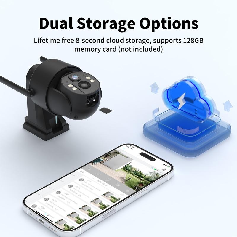 [SummerWins] Cámara de seguridad 4G alimentada por energía solar CB174S, visión nocturna en color 4MP HD, tarjeta SIM integrada, cámara para exteriores sin Wi‑Fi para granja/hogar con resistencia al agua IP65, servicio de datos 4G LTE requiere activar Sum