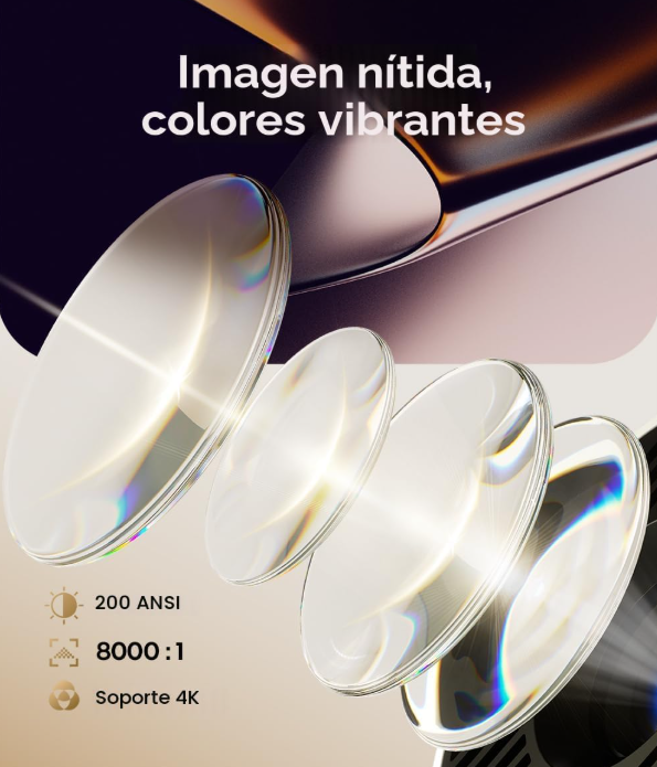 Magcubic - Miniproyector HY300PRO 2026 con WiFi y Bluetooth, proyector portátil 4K, con corrección trapezoidal automática y rotación de 180 grados, proyector inteligente para el hogar y exteriores