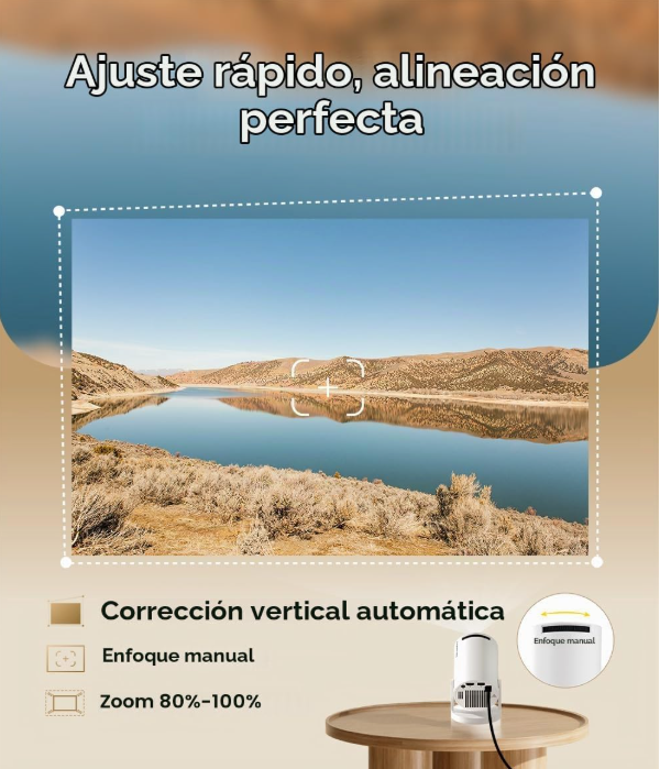 Magcubic - Miniproyector HY300PRO 2026 con WiFi y Bluetooth, proyector portátil 4K, con corrección trapezoidal automática y rotación de 180 grados, proyector inteligente para el hogar y exteriores