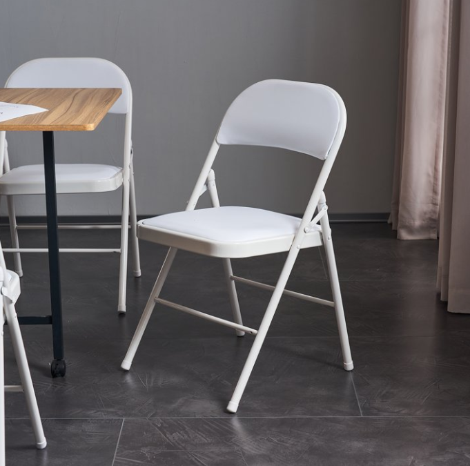 Paquete de 8 Sillas Plegables Blancas para Fiestas, Comidas y Reuniones Familiares