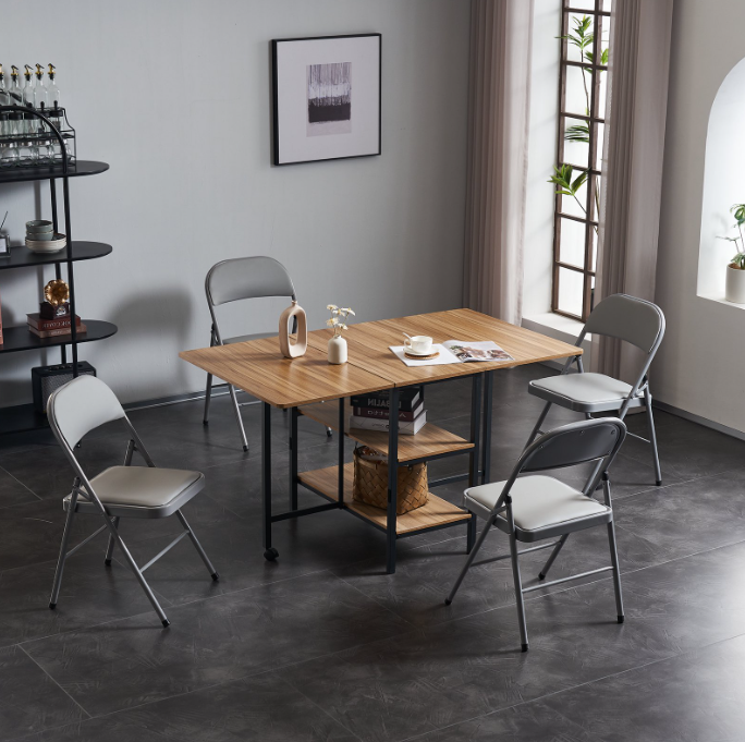 Paquete de 8 Sillas Plegables Blancas para Fiestas, Comidas y Reuniones Familiares