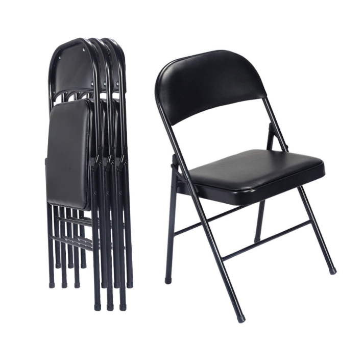 Paquete de 8 Sillas Plegables Blancas para Fiestas, Comidas y Reuniones Familiares