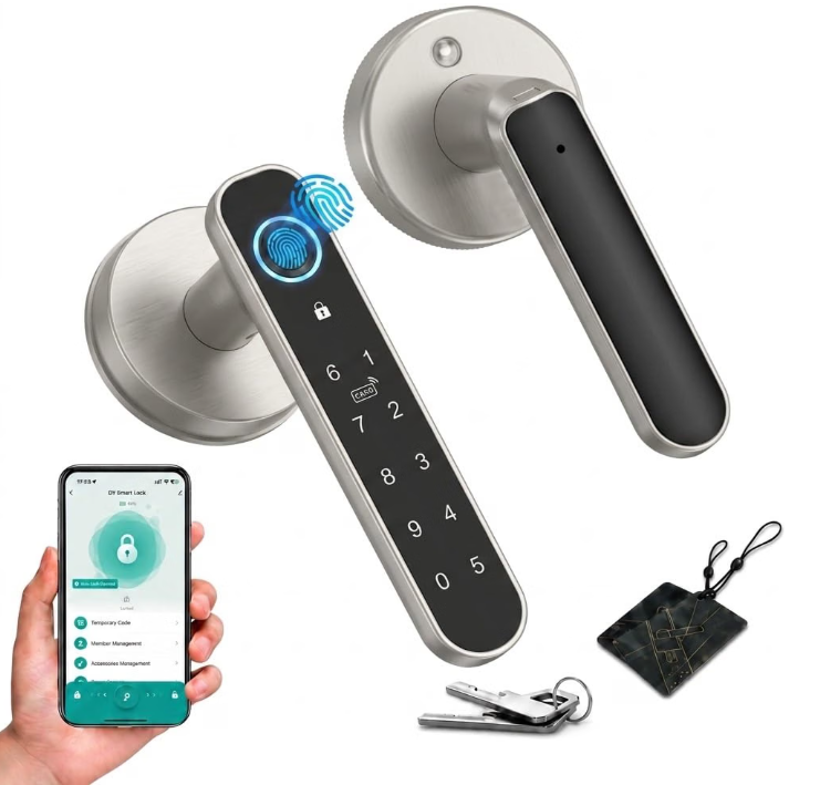 HEI LIANG Cerradura de puerta de huellas dactilares con teclado y control
