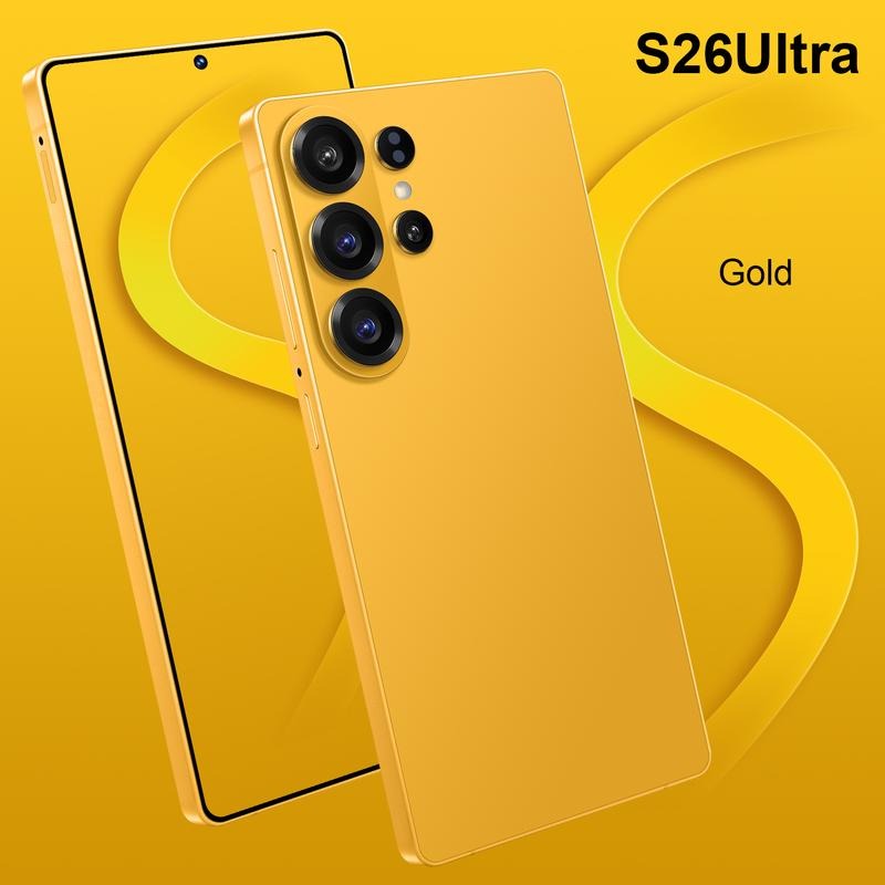 S26 Ultra Estilo Smartphone 7.3" 12GB RAM 256GB 5G Cámara 108MP Batería 8800mAh Desbloqueo Facial Experiencia Ultra Celular Pareja con Pantalla Full HD y Procesador 12Core