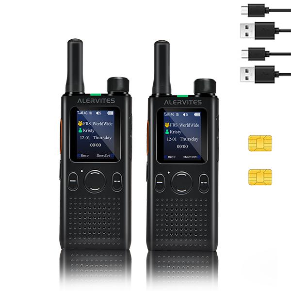 (FABRICADO POR BAOFENG)AT1 Walkie Talkie PoC 4G con app móvil gratuita de por vida. Comunicación privada de larga distancia, control en segundo plano, historial de chat encriptado y alcance de más de 5000 millas. Ideal para trabajo, seguridad, logística, 