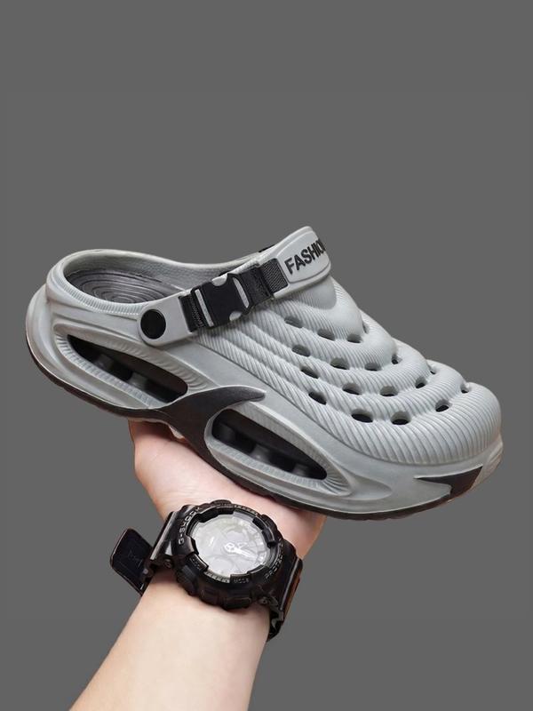 Zapatos para hombre de moda para exteriores, transpirables y sin cordones, suela gruesa, ligeros y cómodos, calzado casual de verano, diseño con agujeros elegante
