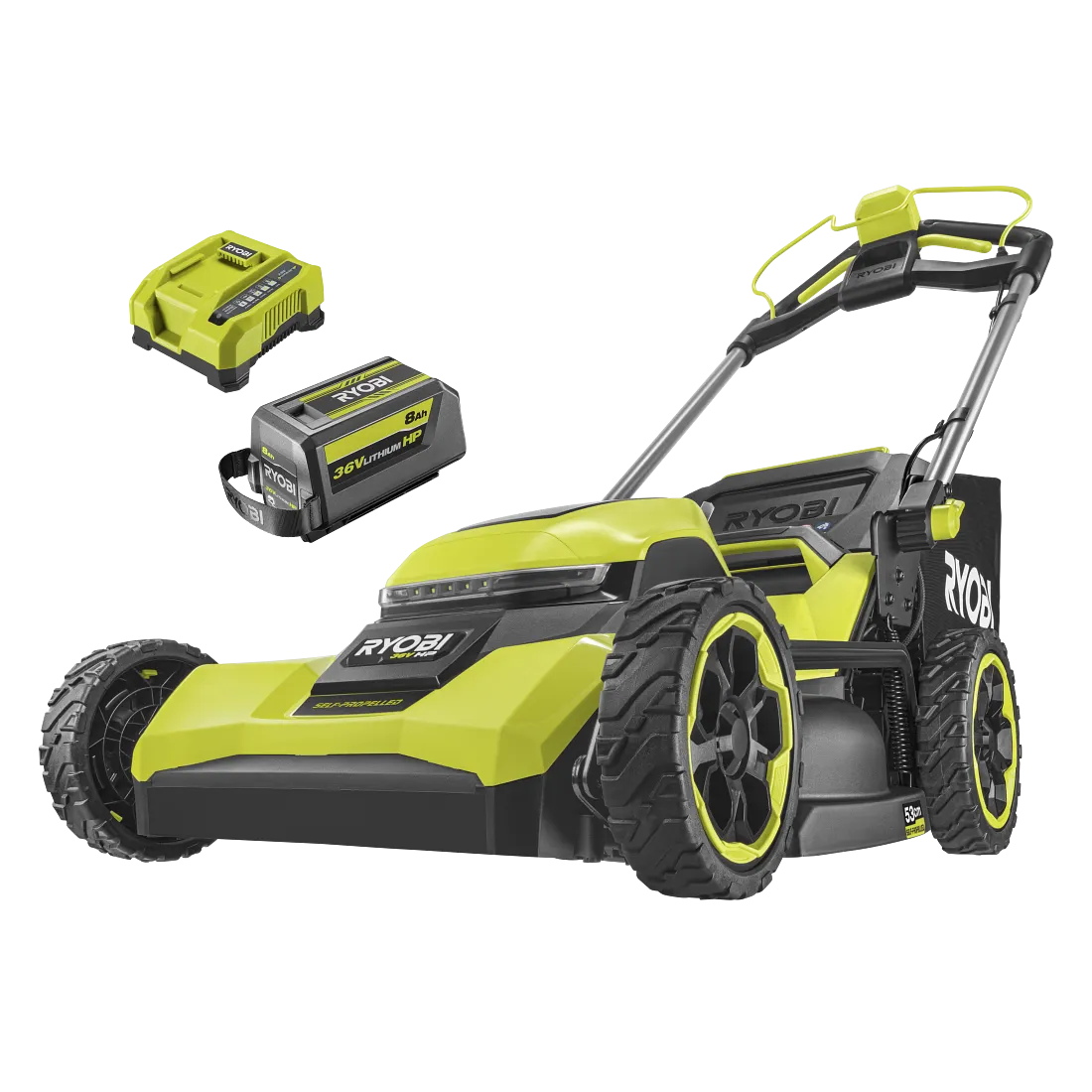 36V HP™ Brushless 53cm Self-Propelled Lawn Mower 8Ah Kit