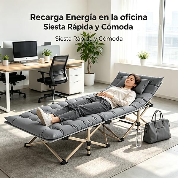 Cama Plegable Confort 180 x 67 x 30 cm para Adultos con Estructura de Acero Anti-Oxidante y Colchón Gris Cómodo Resistente al Agua y Fácil de Limpiar Material Premium Oxford 1200D