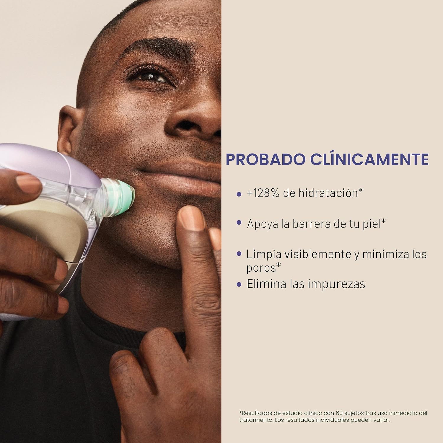 Shark FacialPro Glow en casa Sistema facial con tecnología hidráulica con terapia DePuffi caliente y frío - Dispositivo profesional de cuidado de la piel de spa para limpieza de poros, hidratación y