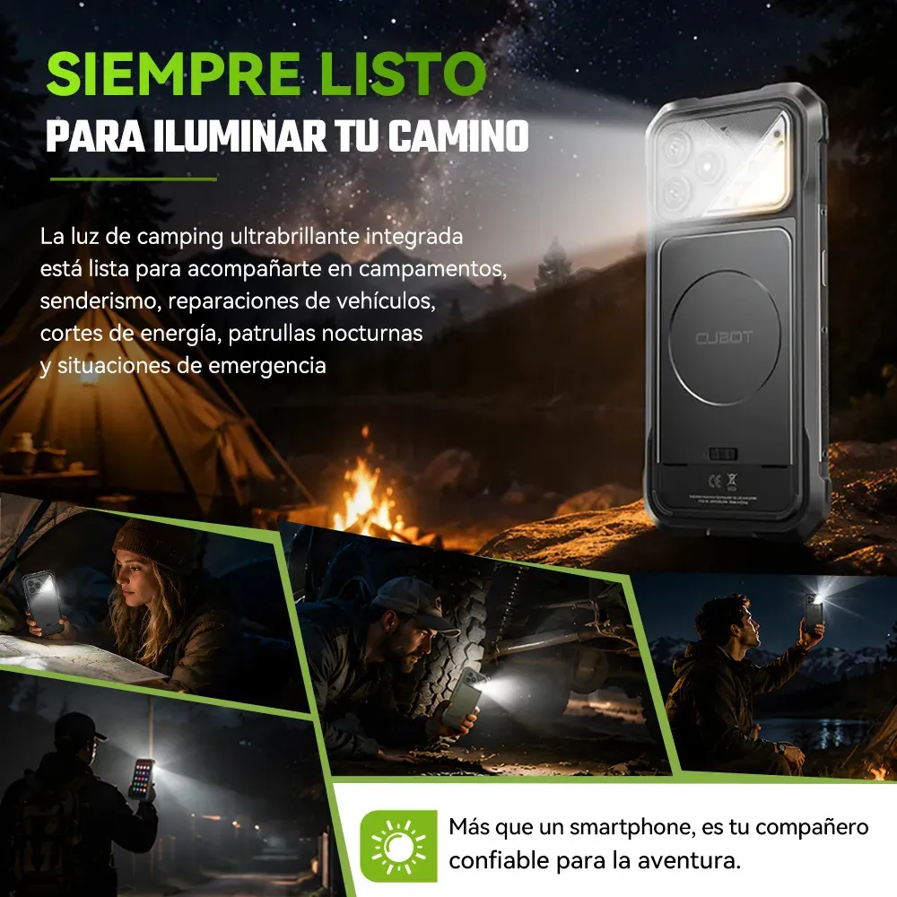 Cubot Kingkong Dura Robusto Dual Sim 256 Gb Negro 12 Gb Ram (ampliable Hasta 32 Gb) 2 Baterías Extraíbles de 5000 mAh + Cargador de Baterías Android 16