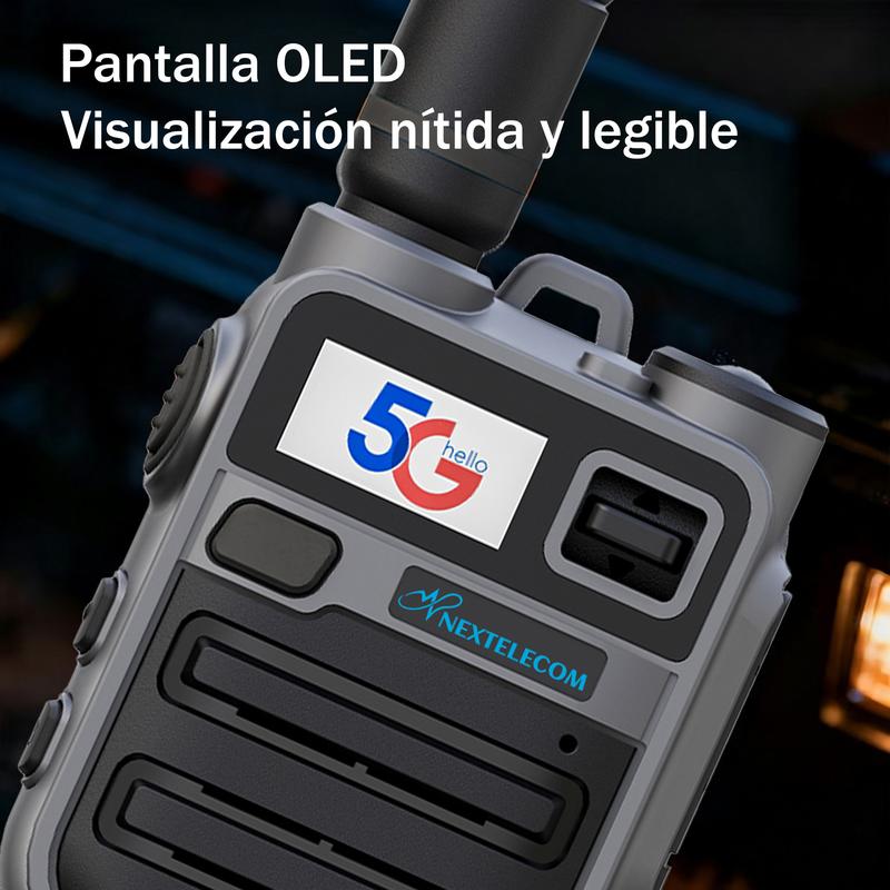 Walkie-talkies K28  5G POC, alcance ilimitado, Radio de red pública, sin cuotas SIM de por vida，radio portátil bidireccional, comunicación bidireccional para adultos, pulsar para hablar (PTT), batería recargable de larga duración, carcasa metálica resiste