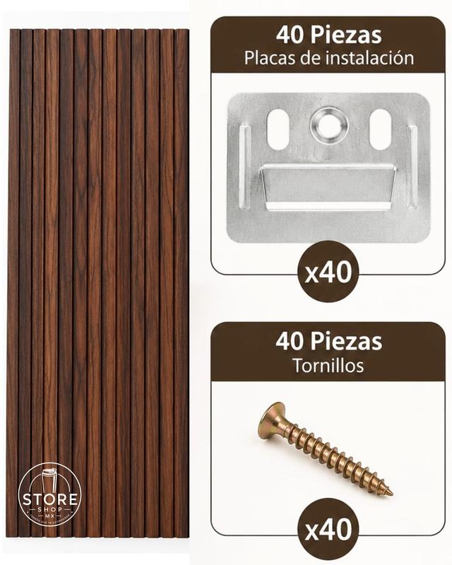 20 pz Lambrin 3D, Material PVC y Grano de Madera, 1mx17cm, Facil Instalacion, Panel Decorativo Para Pared, Grano de Madera, Lambrin Decorativo, Mejoras del Hogar, Decoracion Habitacion, Sala de Estar, Cocina