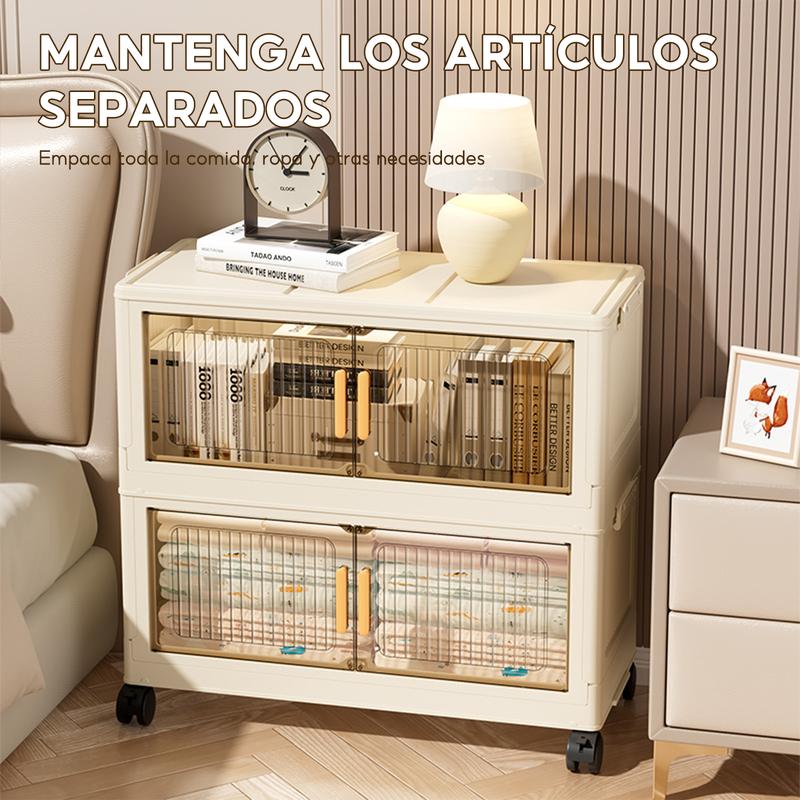 Closet Mueble Armarios Organizador Plegable Ruedas Marrón Claro 65*36*159 cm（Diferentes tamaños disponibles）