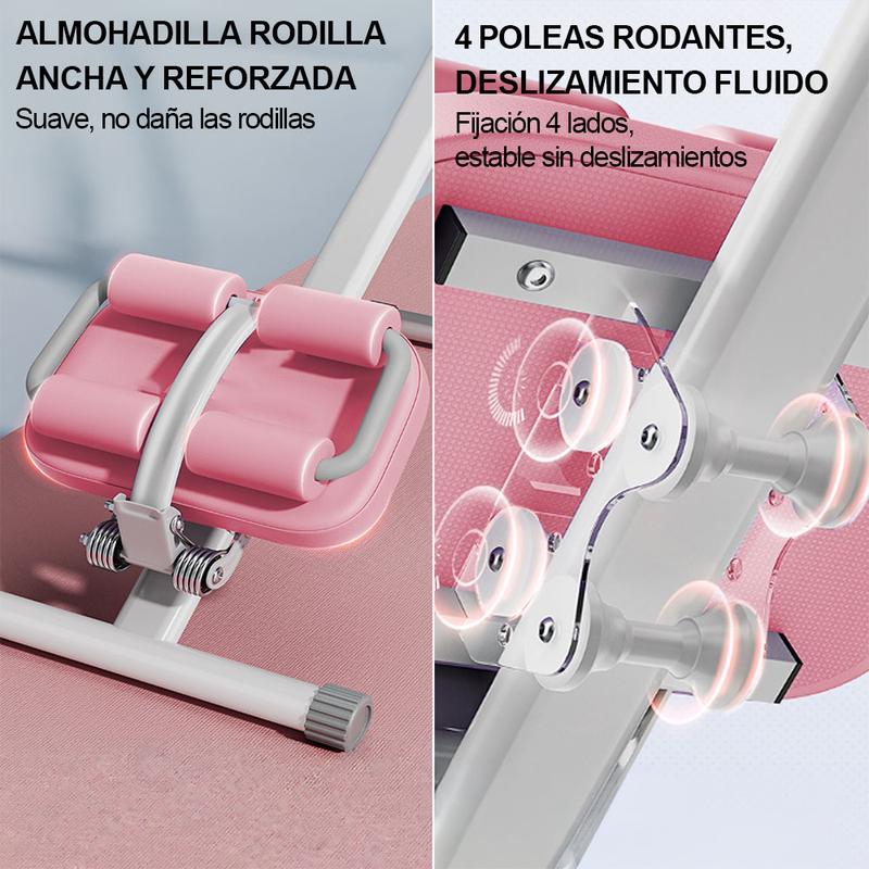 Máquina de Ejercicio Abdominal 6 en 1 con Pantalla LCD y Amortiguación Lumbar para Casa, Plegable en 3 Segundos, Carga Máx. 200kg, Ideal para Sobrepeso y Principiantes
