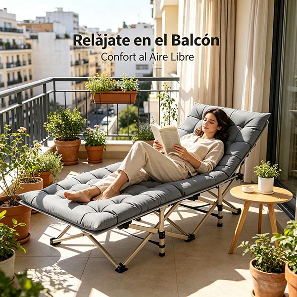 Cama Plegable Confort 180 x 67 x 30 cm para Adultos con Estructura de Acero Anti-Oxidante y Colchón Gris Cómodo Resistente al Agua y Fácil de Limpiar Material Premium Oxford 1200D