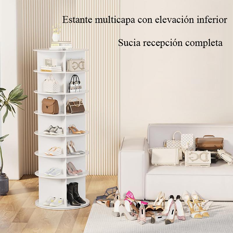 Organizador Giratorio Redondo 7 Niveles 1 Pieza Estante Almacenamiento PVC para Sala