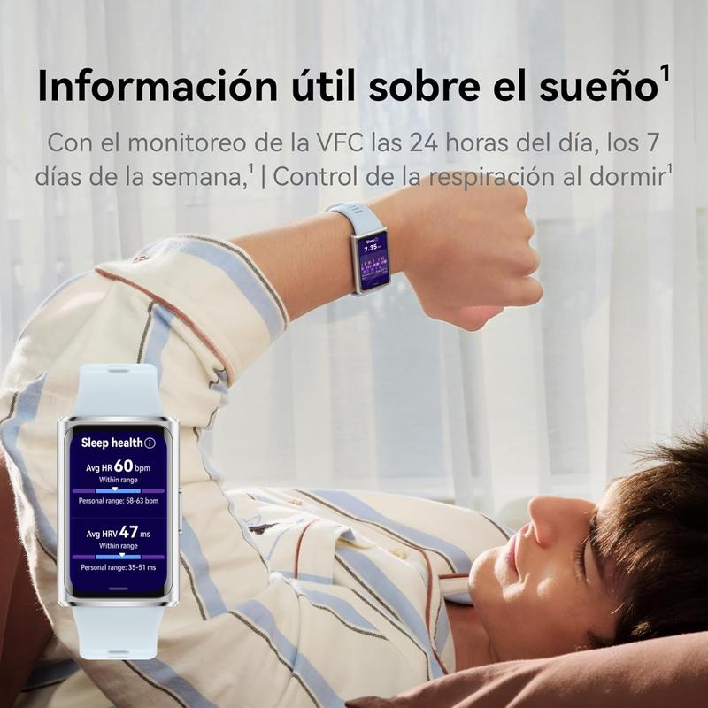 HW Band 11 Pro Smartwatch con GPS, Caja de Aleación de Aluminio, Gran Pantalla de 1.62", Frecuencia Cardíaca y SPO₂, Nuevo Monitoreo de Sueño, Bienestar Emocional, Android & iOS, Azul