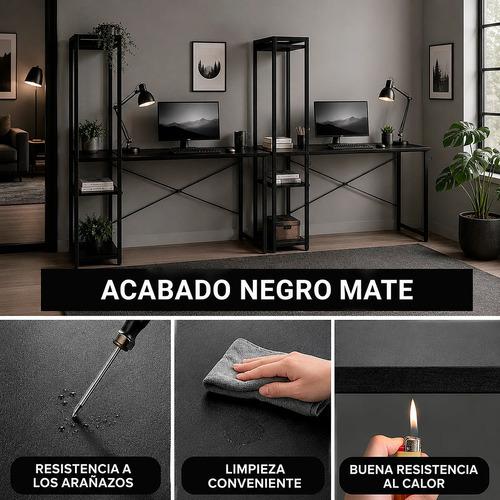Houzer Escritorio de Oficina Metálico Gamer 120x60x140 cm | 2 Contactos Tomacorriente USB y USB-C | Soporta 160 kg | Ideal para Home Office y Estudio