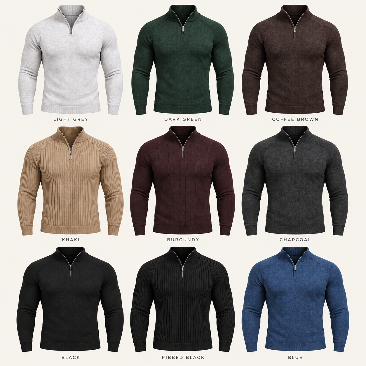 Men’s Tailored Half-Zip Merino Knit Sweater