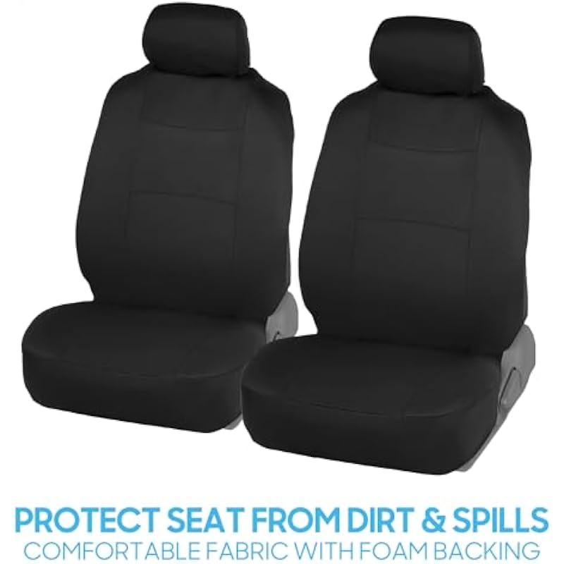 Universal Seat Covers Set Black – Front Rear Bench Headrest Covers 