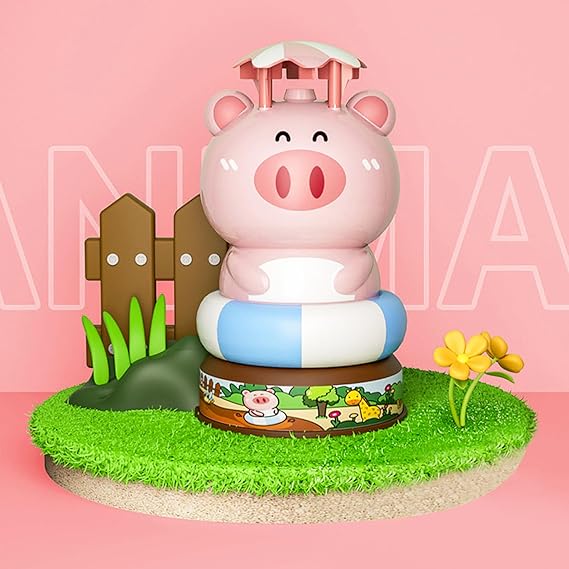 Children's summer outdoor high-pressure air jet water toy, summer outdoor fun cartoon rotating flying water rocket