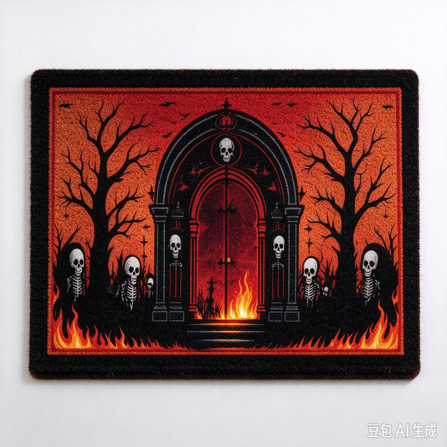 Mideninght Cemetery Gate Doormat
