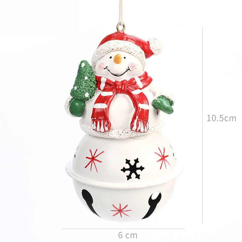 Iron Bell Painted Pendant Christmas Tree Decorations