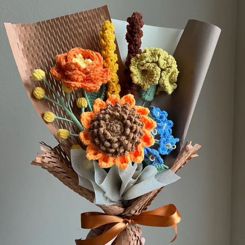 Crochet Sunflower Bouquet | Christmas Gift | Handmade Gift